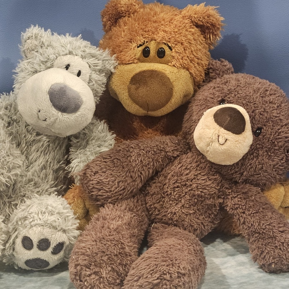 GUND Bear Plush Lot Sidney Slouchers Fuzzy 12"-15" Stuffed Animals
